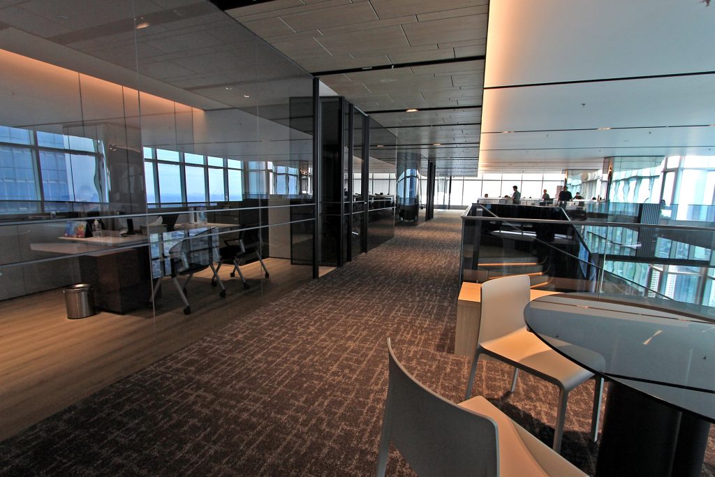 inside of Thamrin Nine Premium business hub office building