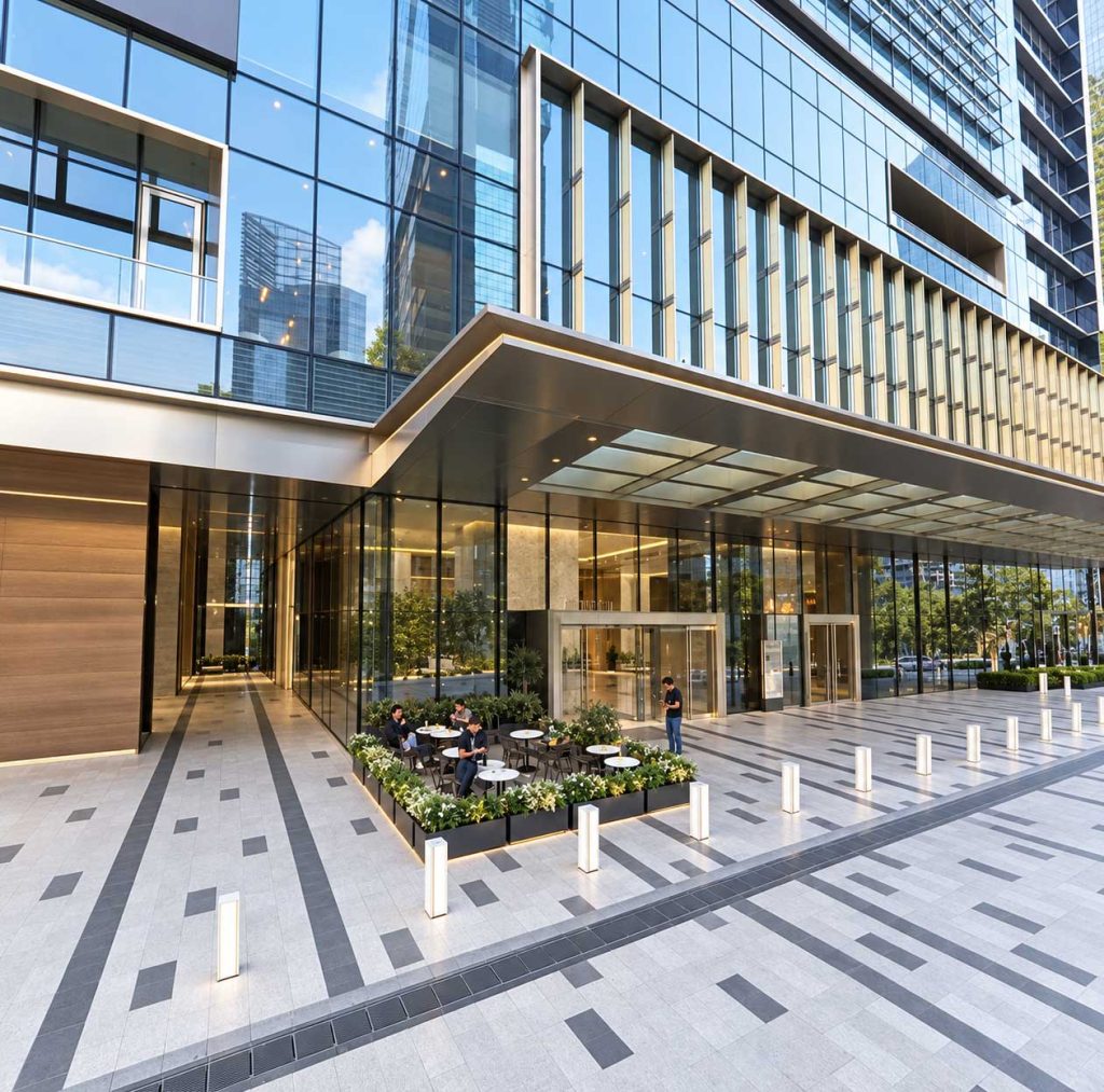 Pedestrian and arrival access at Thamrin Nine near Dukuh Atas